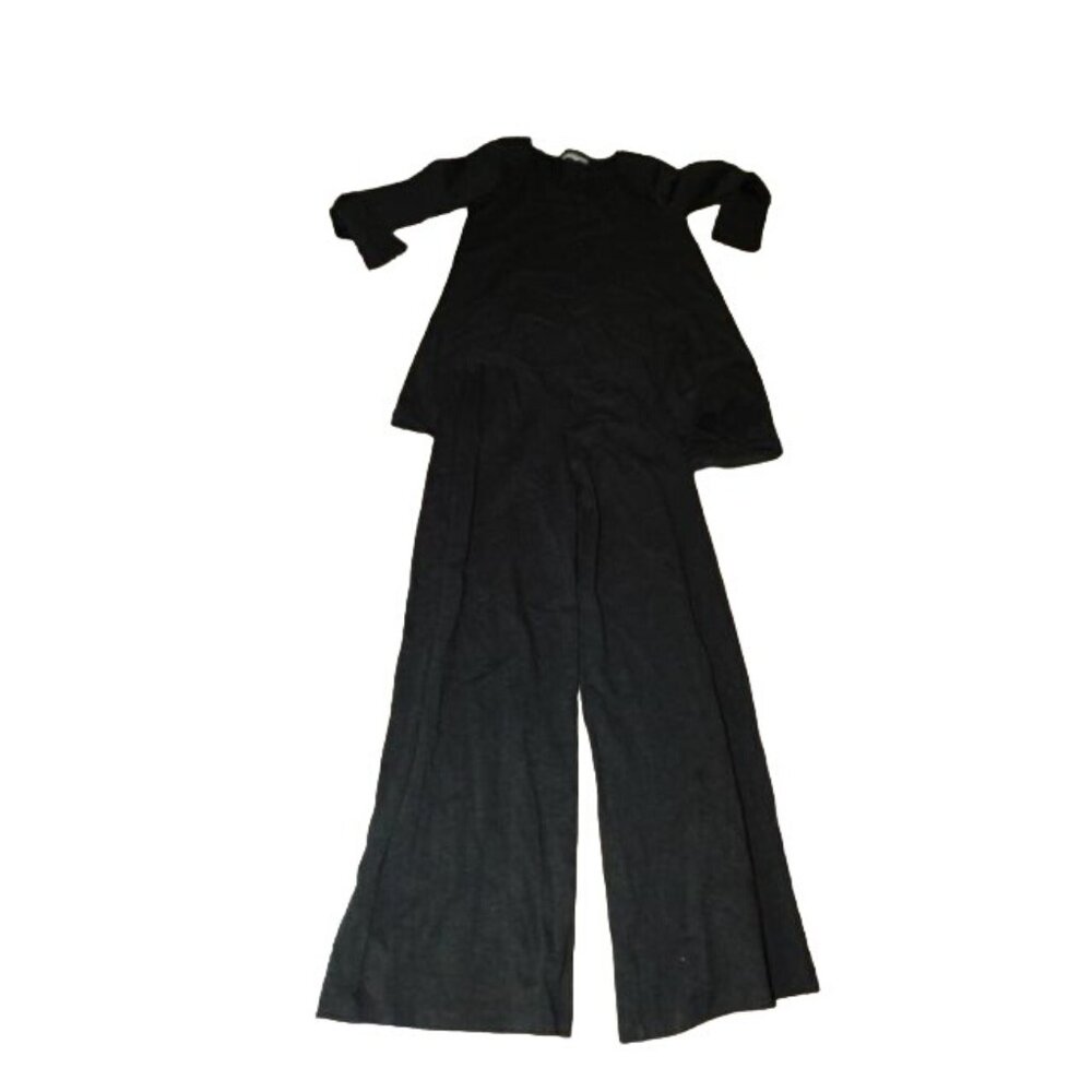 Brynn Walker Size XS Charcoal 2 piece knit Outfit Top + Pants Designer
